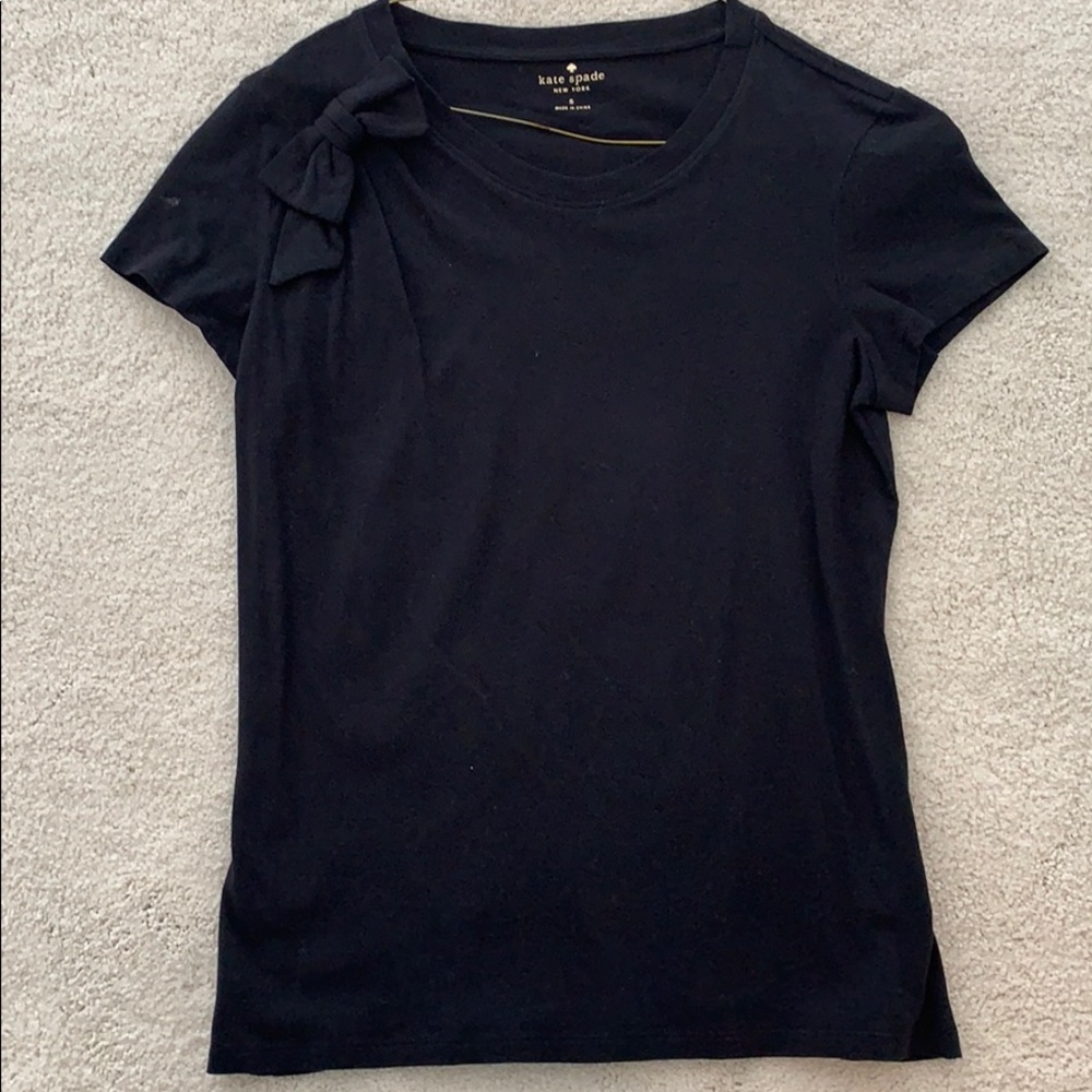 black short sleeve kate spade t shirt